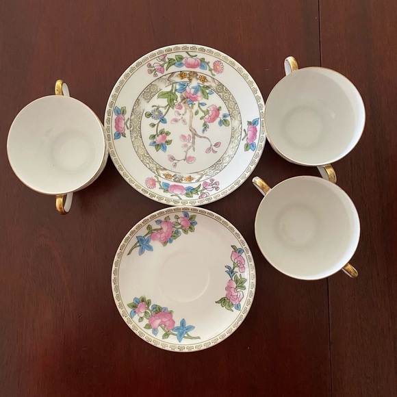 Vintage Noritake Japan Hand Painted Inwood Indian Tree China–Saucer, Salad,Bowls - Picture 1 of 10